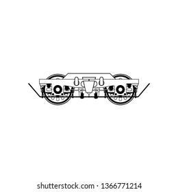 Locomotive wheels icon. Vector Illustration. EPS10