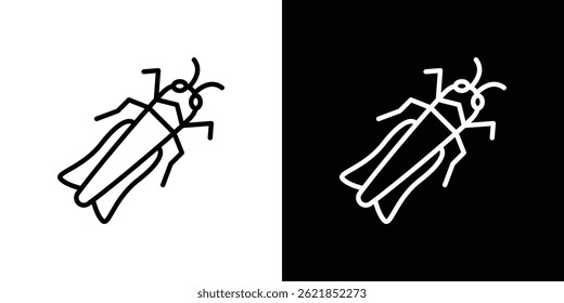 Locust icon concept stroke on white background