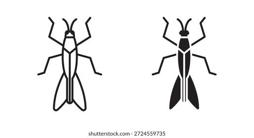 Icono de langosta en estilo doodle y stroke.