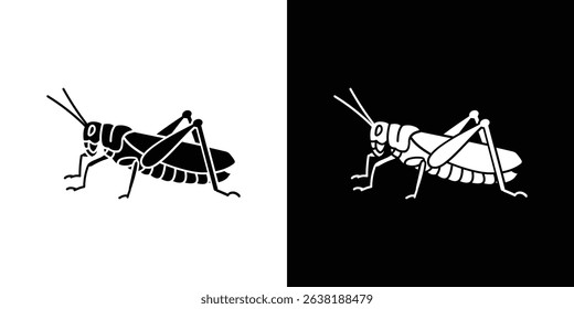 Locust icon Vector in flat style. Collection silhouettes