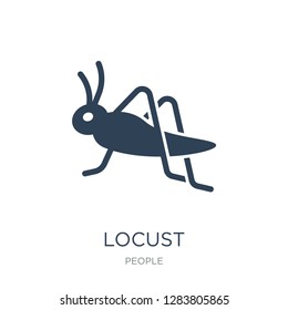 locust icon vector on white background, locust trendy filled icons from People collection, locust vector illustration