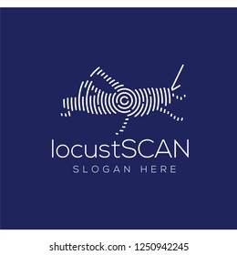 locust Scan Technology Logo vector Element. Animal Technology Logo Template