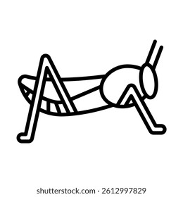 Locust Vector Line Icon Design