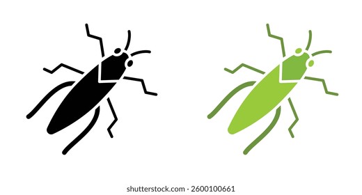 Locust web vector icons set