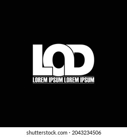 LOD letter monogram logo design vector