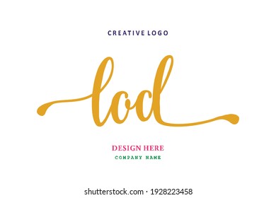 LOD lettering logo is simple, easy to understand and authoritative