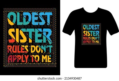 lodest sister t-shirt design vector file 