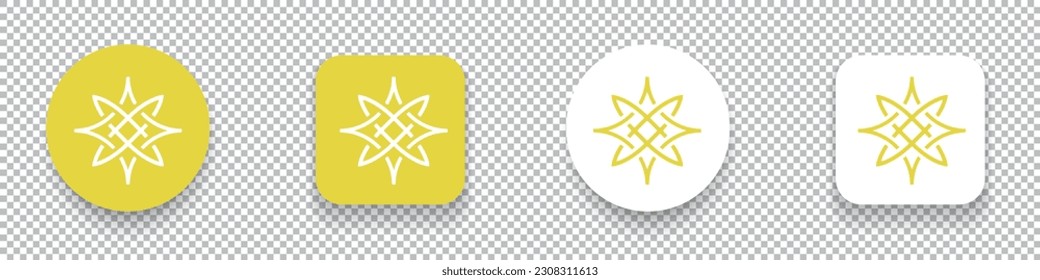 Lodestar (LODE) crypto currency logo symbol set isolated on transparent background vector