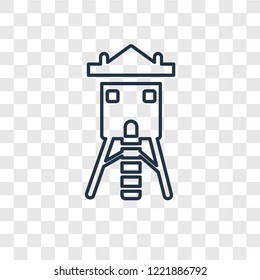 Lodge concept vector linear icon isolated on transparent background, Lodge concept transparency concept in outline style