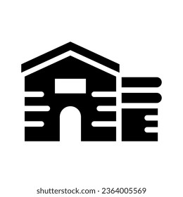 lodge glyph icon illustration vector graphic. Simple element illustration vector graphic, suitable for app, websites, and presentations isolated on white background