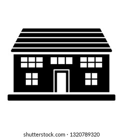 Lodge glyph vector icon 