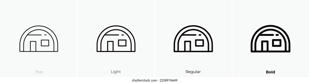 lodge icon. Thin, Light Regular And Bold style design isolated on white background