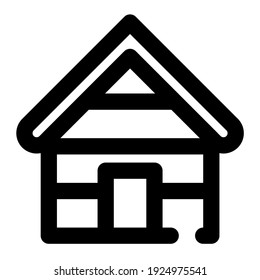 icono de lodge con estilo de línea