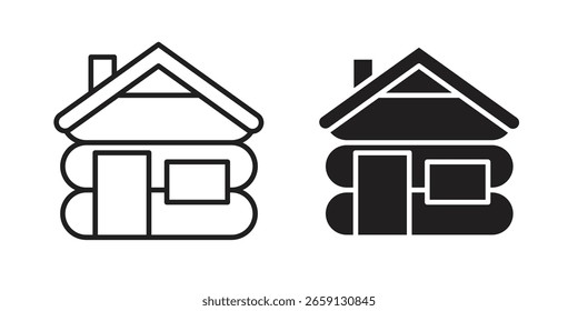 Lodge icono Vector editable. conjunto de Vectores negros