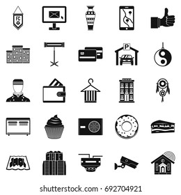 Lodge icons set. Simple set of 25 lodge vector icons for web isolated on white background