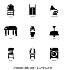 Lodge icons set. Simple set of 9 lodge vector icons for web isolated on white background