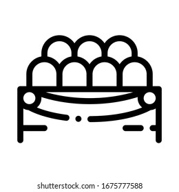 Vector de iconos de los espectadores de alojamiento. Signo de los espectadores de bucle de contorno. Ilustración de símbolo de contorno aislado