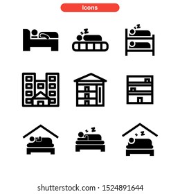 lodging icon isolated sign symbol vector illustration - Collection of high quality black style vector icons
