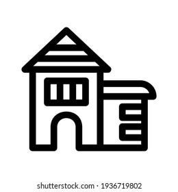icono de alojamiento o logotipo símbolo de señas aislado ilustración vectorial - iconos vectoriales de estilo negro de alta calidad
