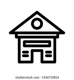 icono de alojamiento o logotipo símbolo de señas aislado ilustración vectorial - iconos vectoriales de estilo negro de alta calidad
