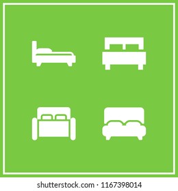 lodging icon. This set with bed vector icons for mobile and web