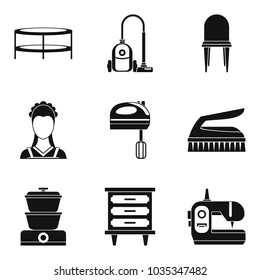 Lodging place icons set. Simple set of 9 lodging place vector icons for web isolated on white background