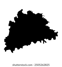 Lodhran district map, administrative division of Pakistan. Vector illustration.