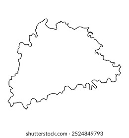 Lodhran district map, administrative division of Pakistan. Vector illustration.