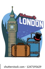 lodon traveling design with travel luggages