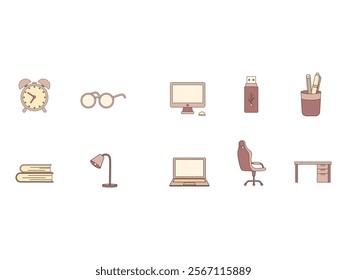 Lofi Studygram Aesthetic Element Set