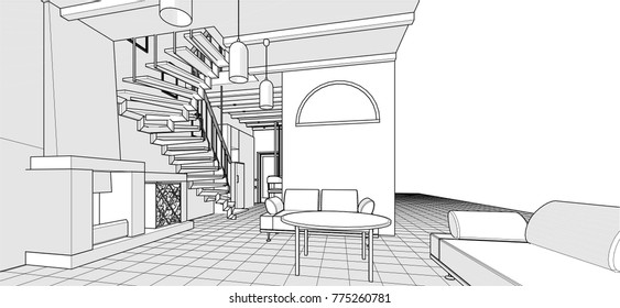 
loft, 3d illustration