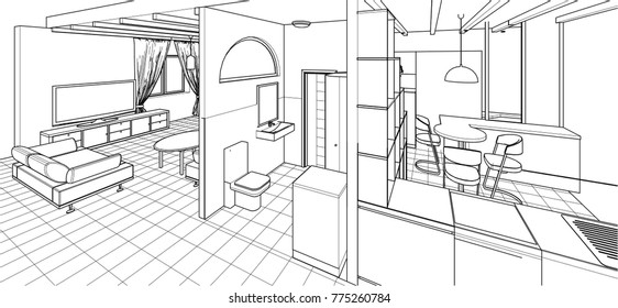 
loft, 3d illustration
