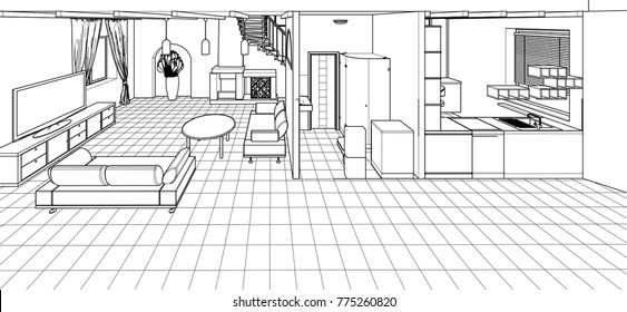 
loft, 3d illustration