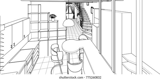 
loft, 3d illustration