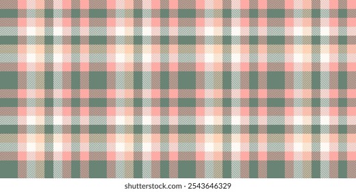 Loft background textile plaid, individuality tartan fabric texture. Tidy seamless pattern check vector in pastel and red colors palette.