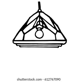 Loft chandelier hand drawn
