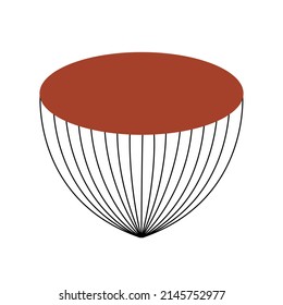 Loft style coffee table vector illustration