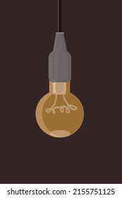 lámpara de estilo loft sobre fondo blanco elemento interior aislado vector