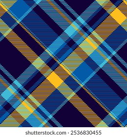 Loft texture plaid check, paisley pattern seamless textile. Idea fabric tartan vector background in cyan and dark colors palette.