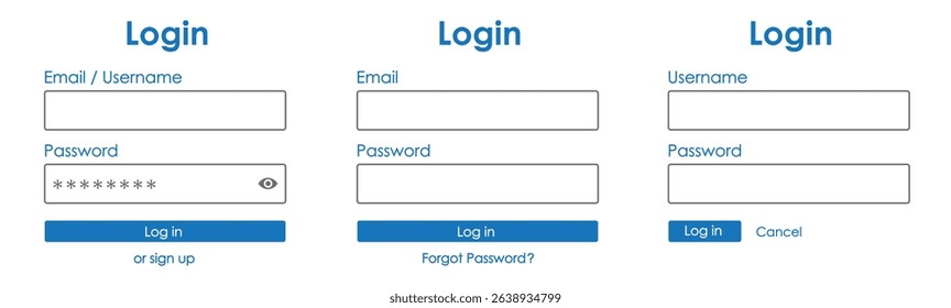 Log in account web page icon, vector illustration