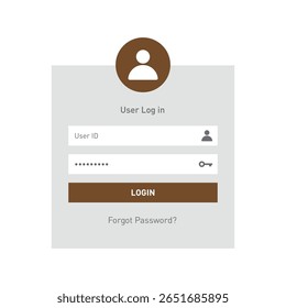 Log in account web page icon, vector illustration 02.