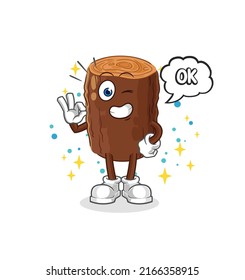 the log agree mascot. cartoon vector