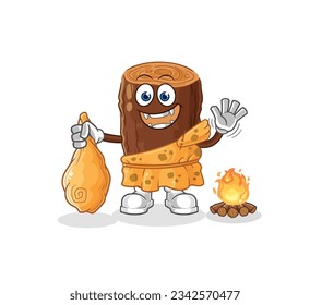 der alte Holzkarikatur. Cartoon-Maskottvektor