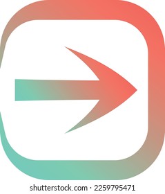 Log In Arrow Gradient Style