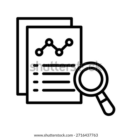 Log Audit Outline Icon Vector Illustration