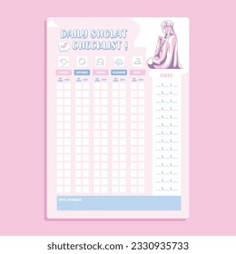 log book daily prayer challenge checklist template design