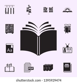 log book icon. Library icons universal set for web and mobile