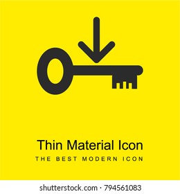 Log in bright yellow material minimal icon or logo design