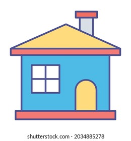 Log building Fill inside vector icon which can easily modify or edit 