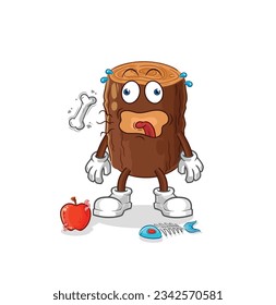 the log burp mascot. cartoon vector